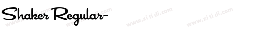 Shaker Regular字体转换